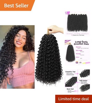 Long 18 Inch Pre-looped Gogo Curl Crochet Hair   8 Packs for Effortless Style