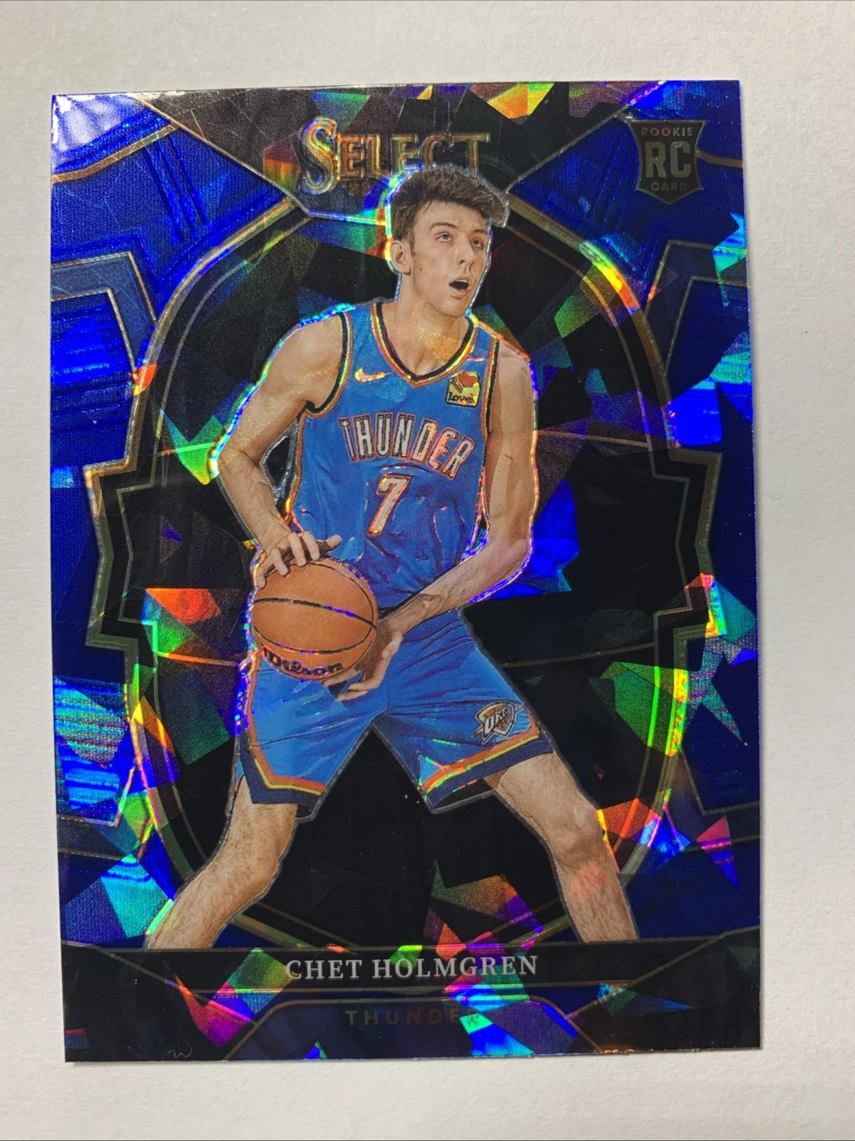 2022-23 Panini Select - Concourse Chet Holmgren #83 Blue Cracked Ice Prizm (RC)