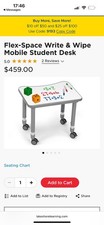 Flex Space Write And Wipe Mobile student desk