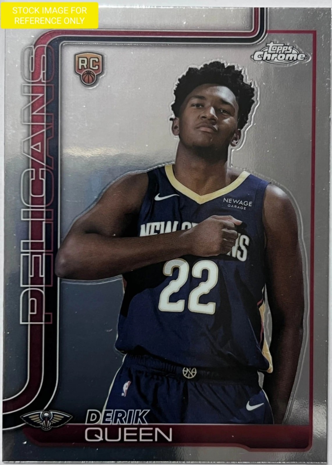 Derik Queen 2025-26 Topps Chrome Image Variation IV RC SSP New Orleans Pelicans