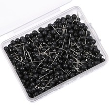 500 Pack Map Push Pins Bulk 1/8 Inch Black Map Tacks Traveling Bulletin Board...