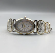 Montana Silversmiths Womens Watch 22mm Western Oval Dial Heart Band New Battery