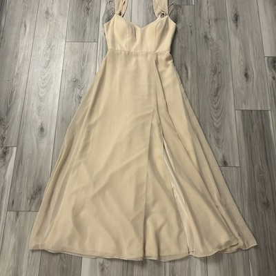 #ad Jenny Yoo Champagne Bridesmaid Dress Size 4 $55.00