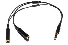 Stereo Splitter Cable 3.5 mm Male to Dual Female 6IN