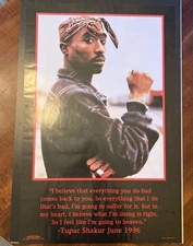 Original Vintage Tupac Shakur 2Pac Poster 1996 Still Sealed, Mint