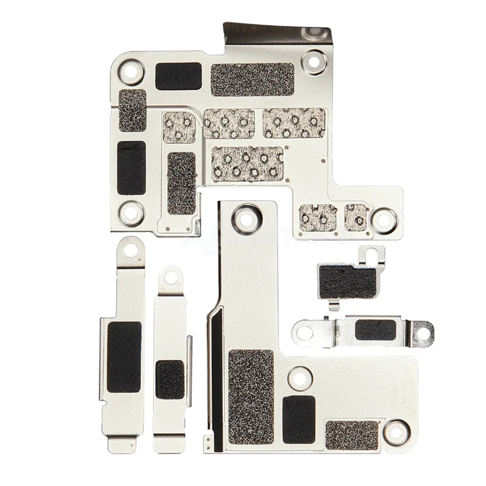 Supports et plaques métalliques internes iPhone 16 Pro Argent pour réparation de châssis