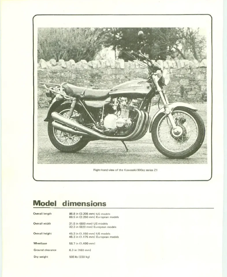 Manual de servicio Kawasaki KZ900 1975-1977 Foto 3 de 4