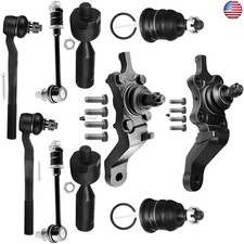SCITOO 10pcs Front Suspension Kit Inner Outer Tie Rod End Sway Bar Link Upper