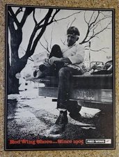 VINTAGE RED WING SHOES 22" x 17" Cardboard Standee Poster Retail Counter Display