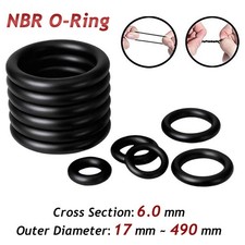 6.0mm Cross Section Nitrile Rubber O-Rings Seals 17mm - 490mm OD O Ring Sealing