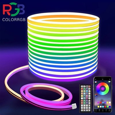 220V 230V Neon RGB LED Streifen Stripe Flex Schlauch Lichtband innen Beleuchtung
