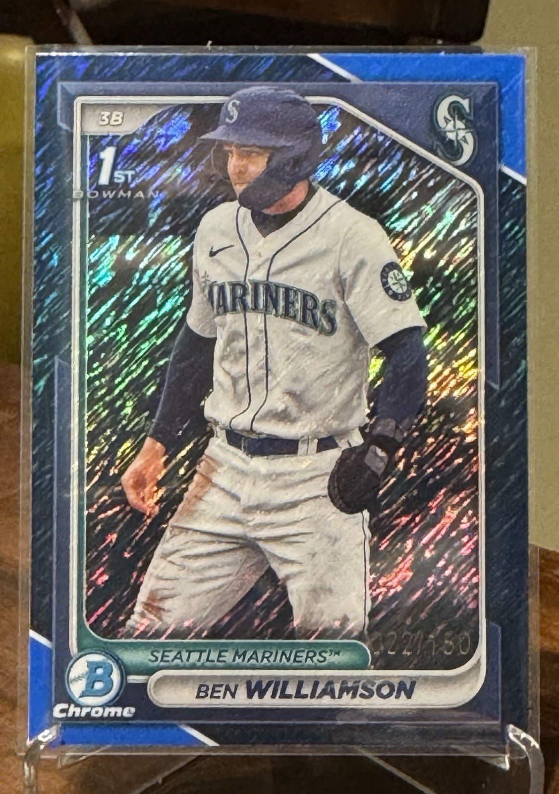 2024 Bowman Chrome 1st Ben Williamson BCP-67 Blue Shimmer Refractor 22/150