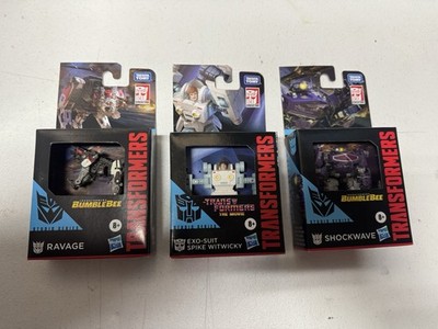 3 Hasbro Transformers Studio Series Bumblebee Core RAVAGE-SHOCKWAVE-EXO WITWICKY
