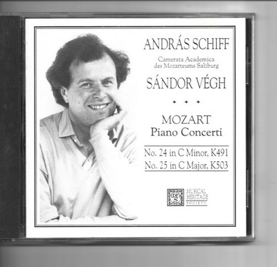 MOZART PIANO CONCERTI 24 & 25  COMPLETE = CD  + CASE + BOOKLET