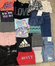 Girls Clothing Lot Size 10/12 10 & 12 Name Brand Clothes UA, Roxy, Adidas, Place