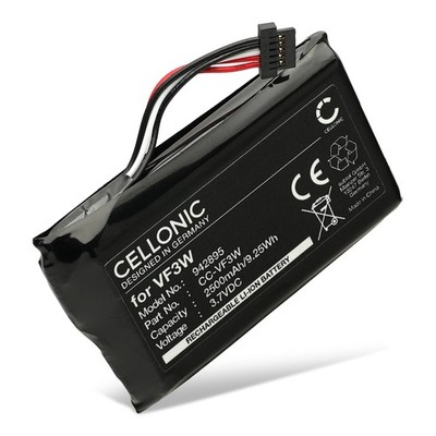 CELLONIC 1x Battery for GPS/Navigation Compatible 2500mAh, Black 