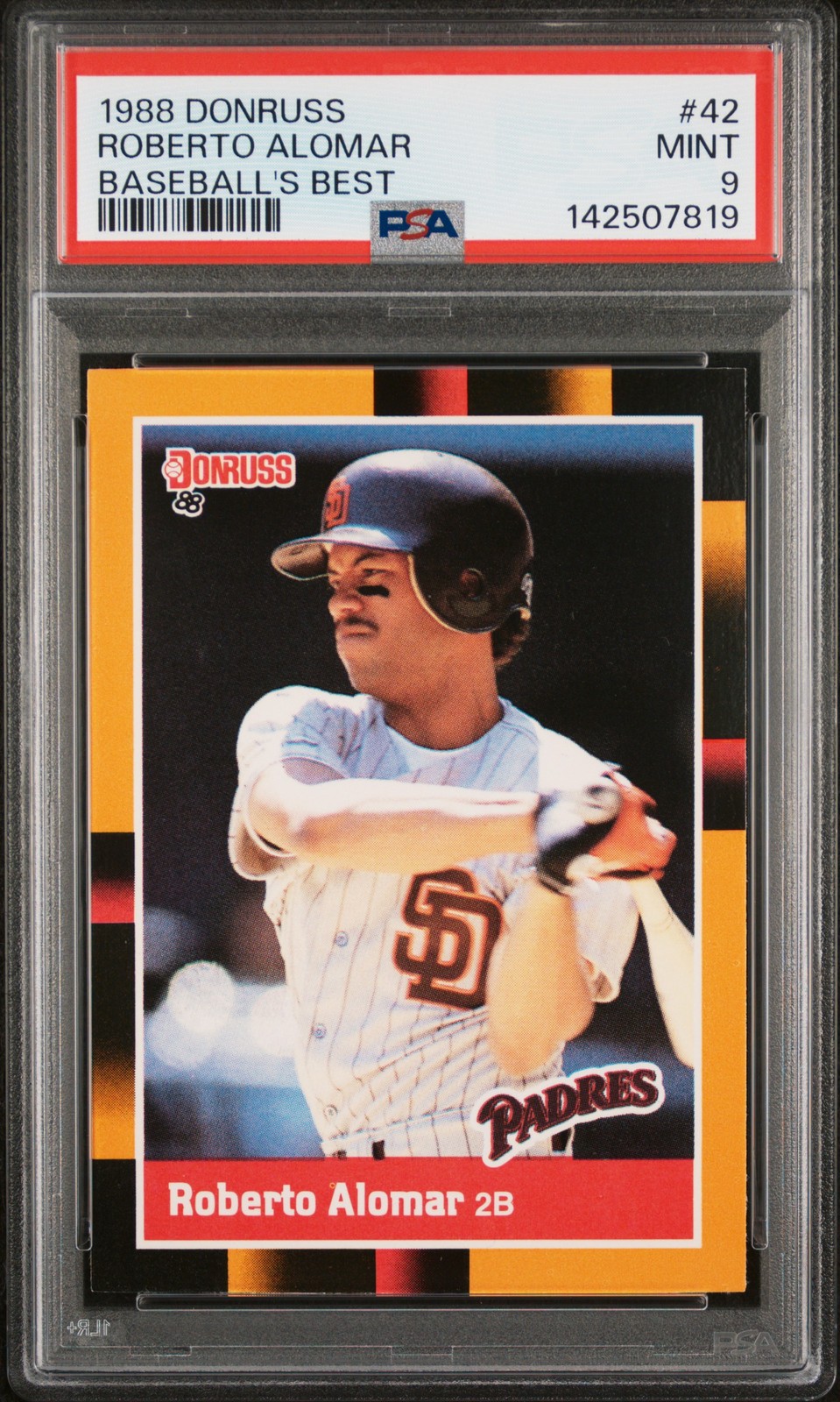 1988 DONRUSS BASEBALL'S BEST #42 ROBERTO ALOMAR PSA 9