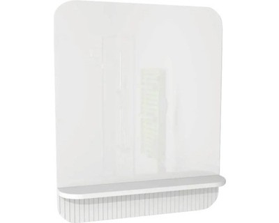Badspiegel mit Ablage Devo Gloria 2.0 70x86x14 cm Premium White Supermatt geriff