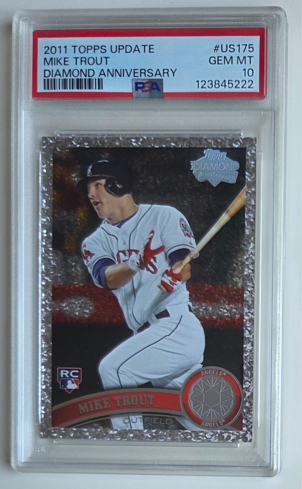 2011 Topps Update #US175 - Mike Trout (RC) Diamond Anniversary PSA 10