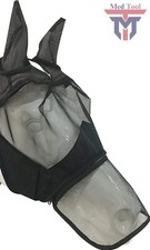 Horse Fly Mask Ears Full Face Mesh Protection Anti-UV Mosquito Big Pony Size 