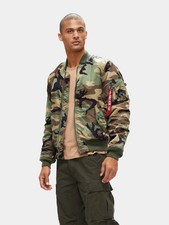 Alpha Industries MA-1 Bomber Jacket - Slim Fit - Camo - M - US IMPORT