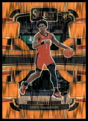 2023-24 Panini Select Amen Thompson Orange Flash Prizms RC Rookie #96