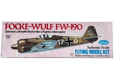 NOS Guillow's 1976 Flying Model Airplane Kit 502 Focke-Wulf FW-190 WW2 Fighter