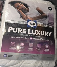 Sealy Pure Luxury Mattress Pad Hypoallergenic Topper - Queen Size 60 x 80 in