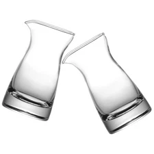 Glass Creamer Pitcher 2pcs Milk Creamer Jug Sauce Serving Pitcher Wine Carafe...