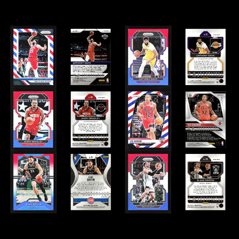 Lote (124) Panini Prizm Rojo/Blanco/Azul Paralelos Mobley/Barnes/Jokic/Rasheed/Bola Foto 4 de 4