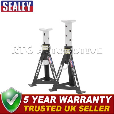 Sealey Premier Axle Stands (Pair) 3 Tonne Capacity per Stand White AS3