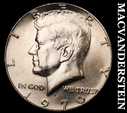 1970-D Silver Kennedy Half Dollar - Choice Gem Brilliant Unc  Lustrous  #G9226