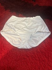 VTG Vanity Fair Panties Second Skin Glossy Satin Stretch White Mexico Small 5