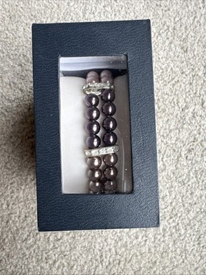 Unsere Versionen zweilagiges Perlenarmband für Damen Modeschmuck Geschenkbox Neu