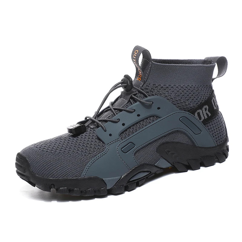 Flying Weaving Barefoot Trekking Shoes Men's Hiking Non-Slip Walking Sneakers