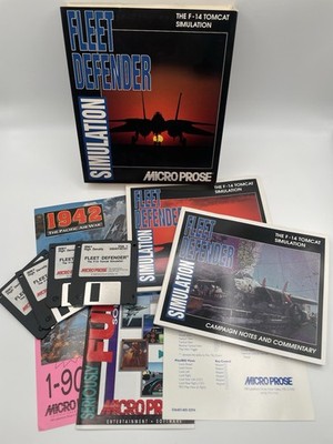 Fleet Defender -F-14 Tomcat Simulation IBM 3.5  HD. Microprose 1994 Complete