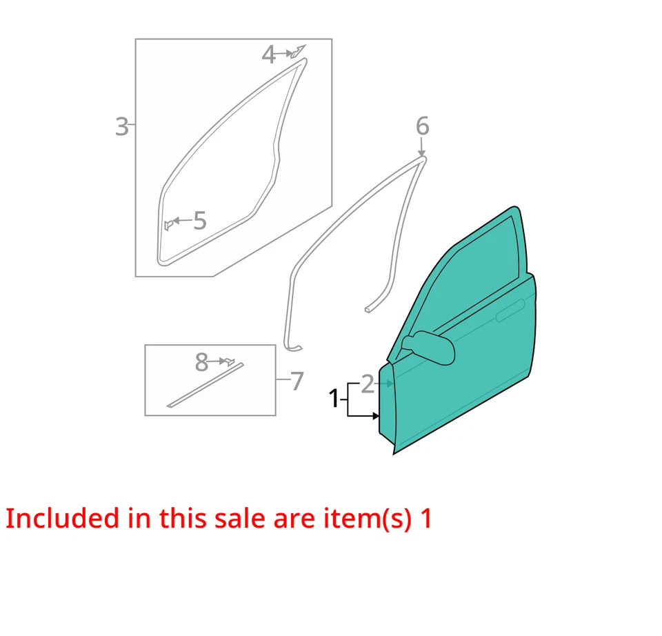 2003-2008 Mazda 6 Passenger Front Door Oem ALHGG Foto 3 de 4