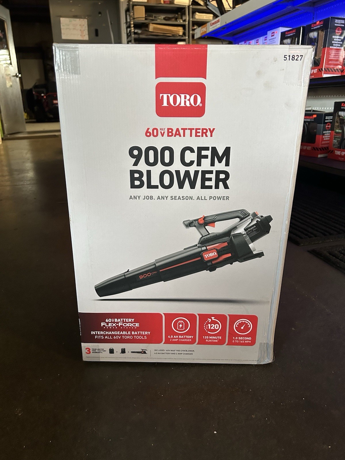 Toro 51827 60V Battery-Powered Tool Blower, 900 CFM With 4.0