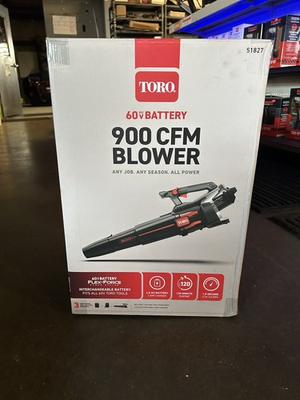 #ad Toro 51827 60V Battery Powered Tool Blower 900 CFM With 4.0ah Battery amp; Charger $299.00