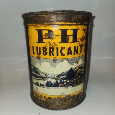 Penn Hills 5 Lb Grease Can P-H Lubricant Warren PA Oil Graphic Gas Vintage Old