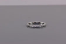 Epiphany Sterling Silver 2mm Cubic Zirconia Eternity Band Ring 925 Sz: 7