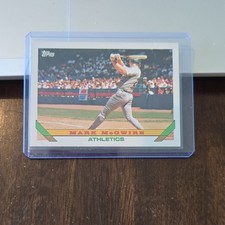 Topps 1993 Mark McGwire Oakland Athletics #100 Base Set MLB Baseball Card