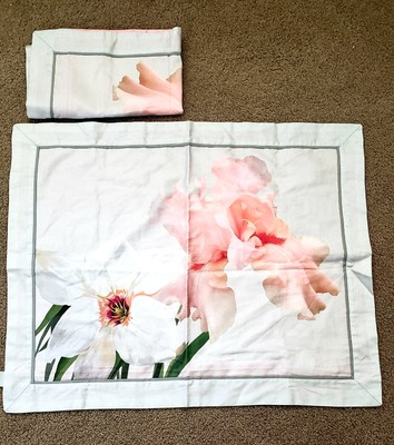 Ted Baker London Floral Cotton  Shams Pillowcases 30''×24''  Set Of 2 Zip Clouser
