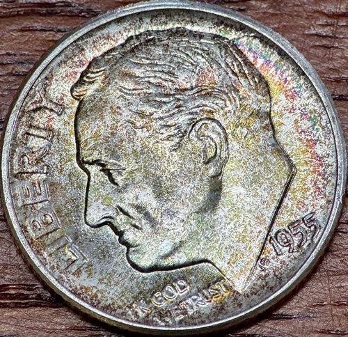 1955-P Roosevelt Dime — photo from the most recent tracked eBay sale