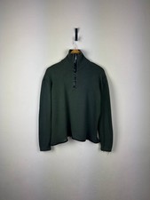 Moncler Grenoble Vintage mens knit 1/4 zip sweater jumper size M Green