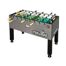 Tornado Tour Edition T-3000 Foosball Table Soccer Game - 3 Goalie - Silver- Coin