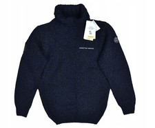 DEVOLD Nansen Marineblau Wolle Herren Golf Pullover S