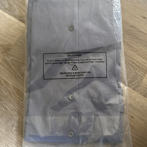 New Size 15 Thomas Pink Slim Fit Formal End on End Cotton Shirt Navy RRP£125 - Picture 7 of 10