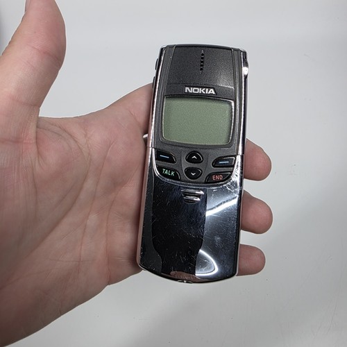 Vintage Nokia 8860 Cell Phone Chrome Collectible With Carrying Pouch - Untested - Photo 3 sur 9