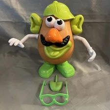 VINTAGE MR POTATO HEAD 13 PC SET GREEN HAT & GREEN SHOES  #136